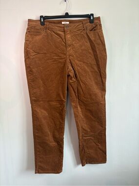 croft & barrow Women’s Straight-Leg Corduroy Pants in Rust